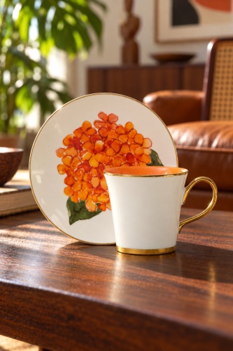 Thea 6 Kişilik Porselen Kahve Fincan Takımı - 90 ml - 3