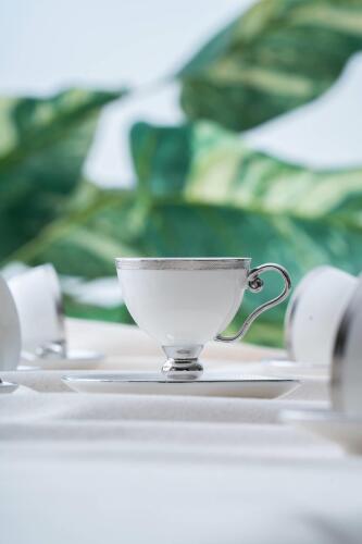 Thelma Beyaz 6 Kişilik Kahve Fincanı Takımı - 90 ml - Acar