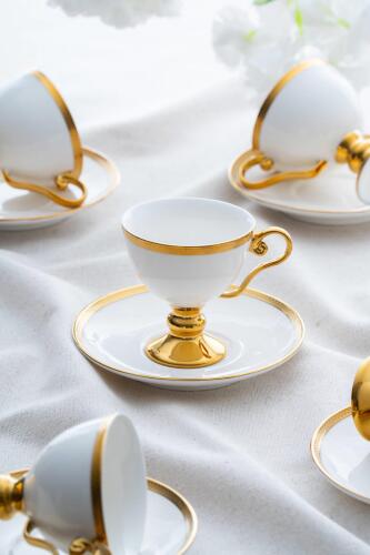 Thelma Gold 6 Kişilik Kahve Fincanı Takımı - 100 ml - 1