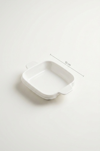 Thora Porselen Kare Fırın Kabı - 12 cm - 3