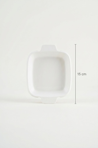 Thora Porselen Kare Fırın Kabı - 15 cm - 3