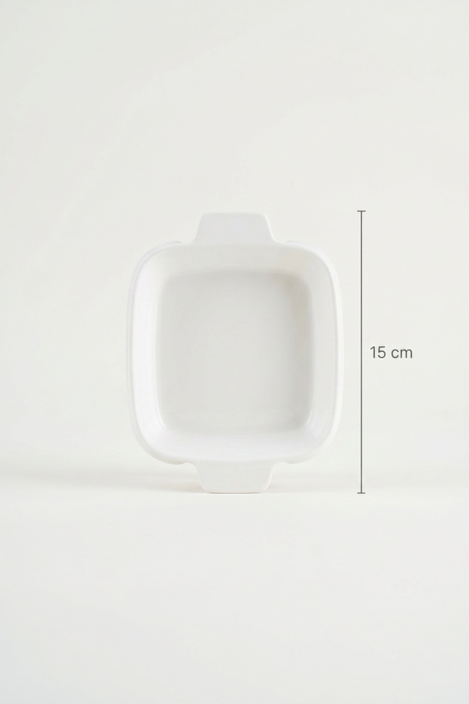 Thora Porselen Kare Fırın Kabı - 15 cm - 3