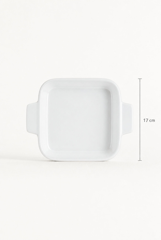 Thora Porselen Kare Fırın Kabı - 17 cm - 3