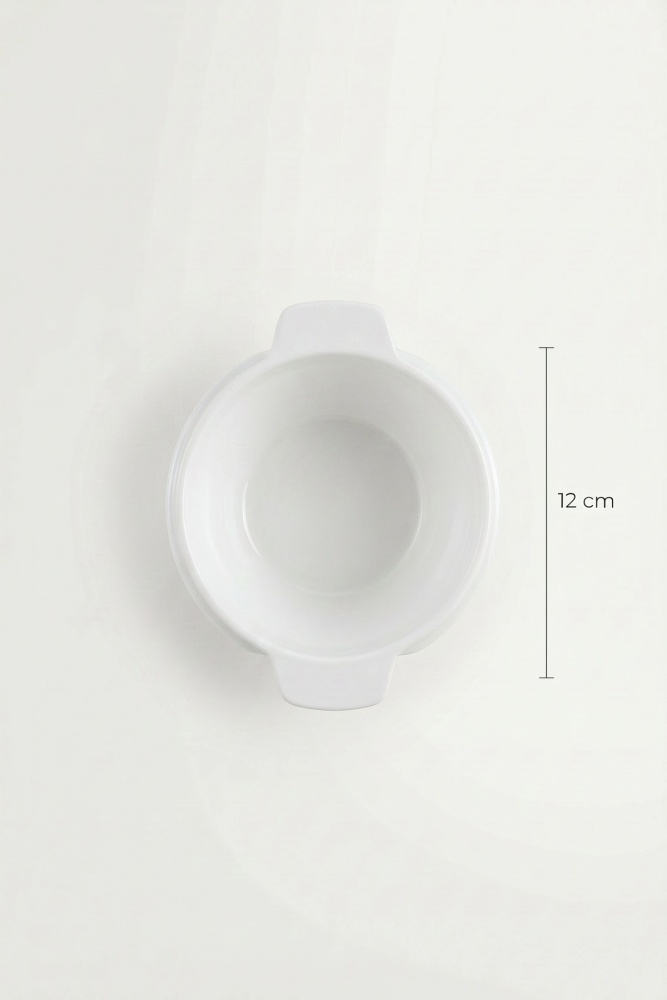 Thora Porselen Oval Fırın Kabı - 12 cm - 3