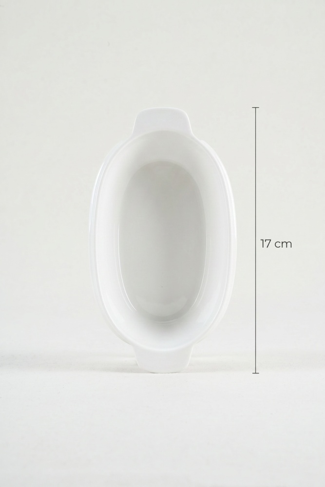 Thora Porselen Oval Fırın Kabı - 17 cm - 3