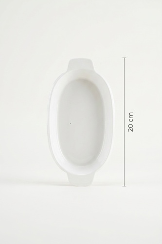 Thora Porselen Oval Fırın Kabı - 20 cm - 3
