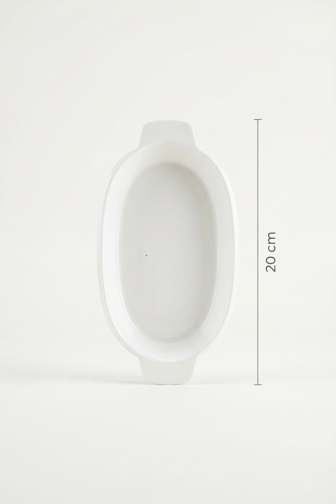 Thora Porselen Oval Fırın Kabı - 20 cm - 3