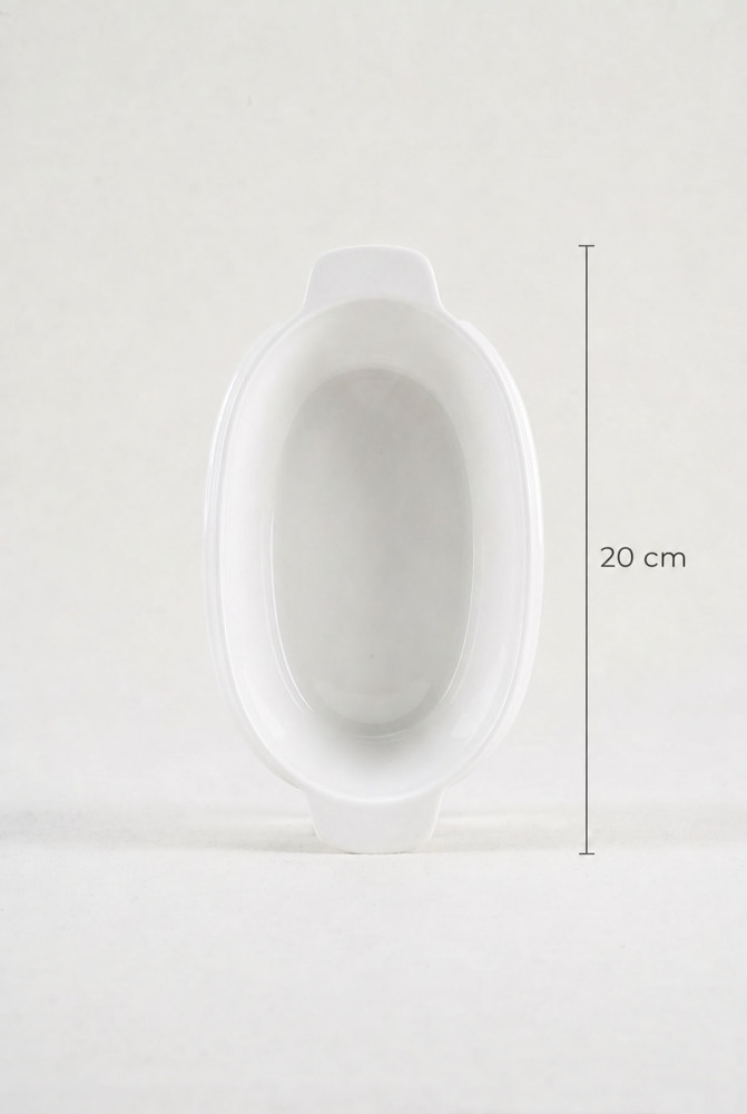 Thora Porselen Oval Fırın Kabı - 20 cm - 3
