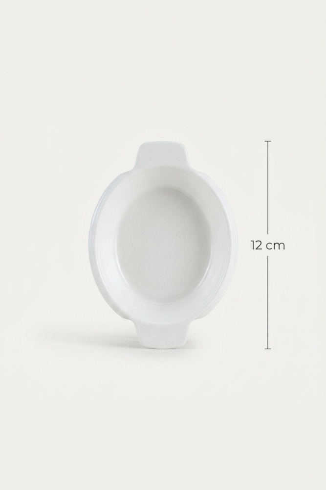 Thora Porselen Yuvarlak Fırın Kabı - 12 cm - 3