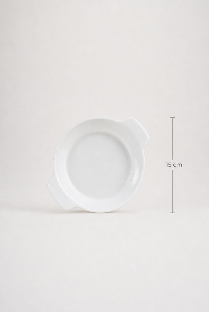 Thora Porselen Yuvarlak Fırın Kabı - 15 cm - 3