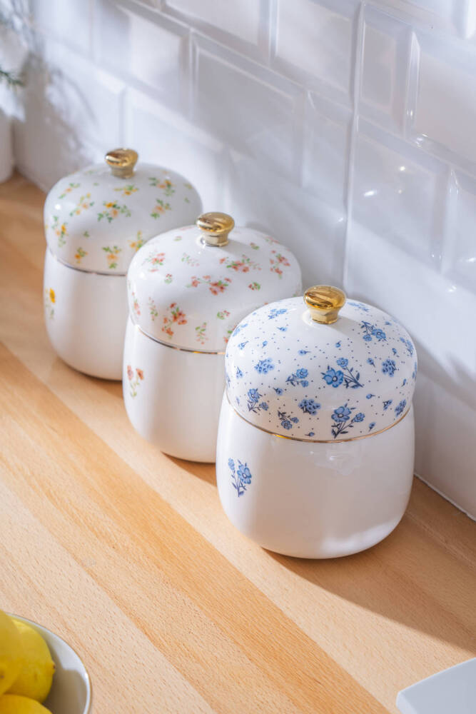 Tiana 3 Parça Porselen Baharatlık Seti - 1