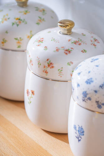 Tiana 3 Parça Porselen Baharatlık Seti - 3