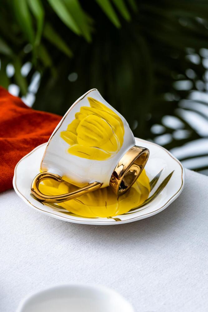Tiffany 2 Kişilik Porselen Kahve Fincanı Takımı - 90 ml - 1