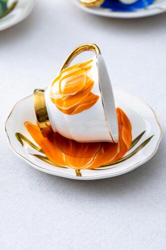 Tiffany 2 Kişilik Porselen Kahve Fincanı Takımı - 90 ml - Acar