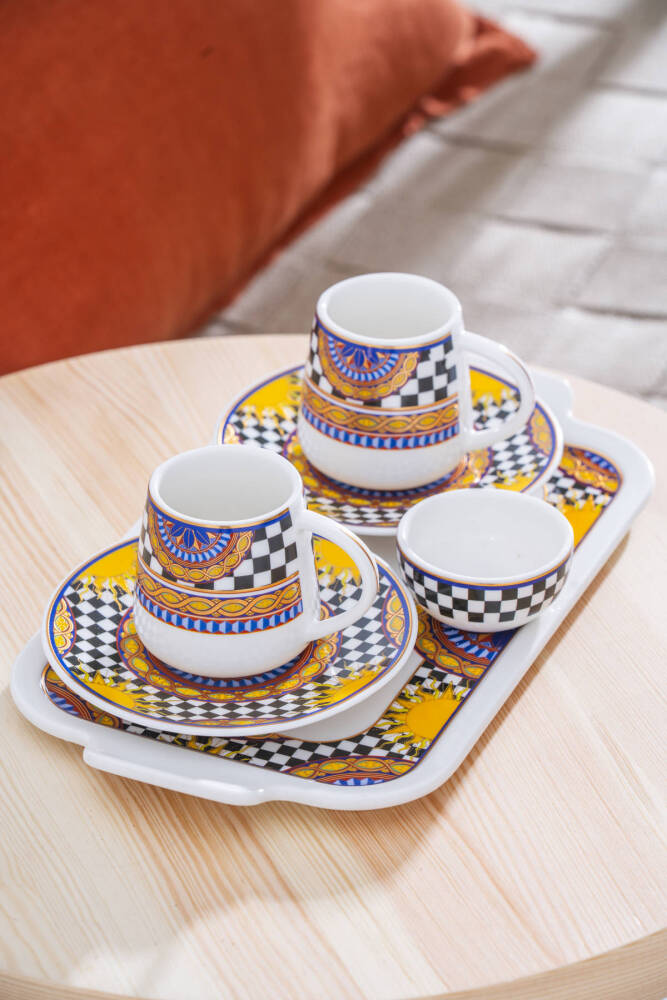 Trianna 2 Kişilik Tepsili Kahve Fincan Takımı - 100 ml - 1