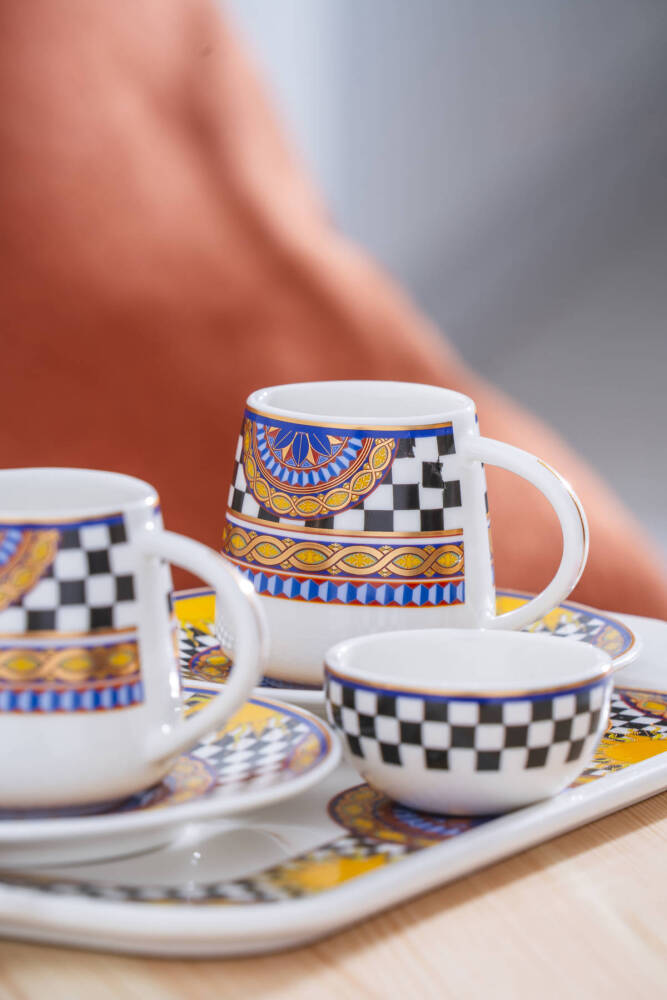 Trianna 2 Kişilik Tepsili Kahve Fincan Takımı - 100 ml - 4