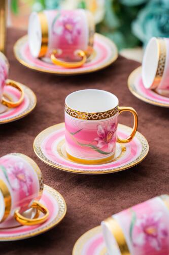 Tulip 6 Kişilik Kahve Fincanı Takımı - 90 ml - Acar