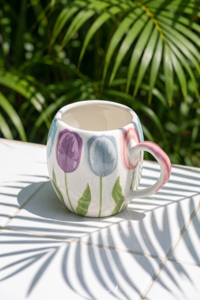 Tulip Porselen Kupa - 350 ml - 1