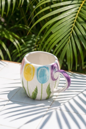 Tulip Porselen Kupa - 350 ml - Acar