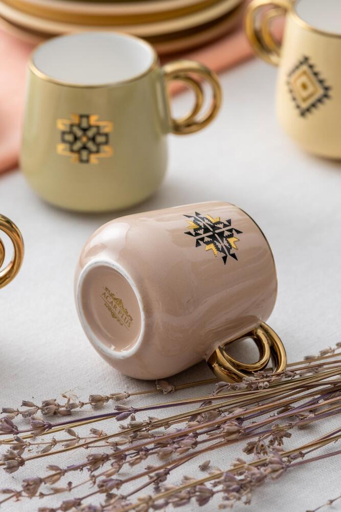 Twist Color Set Of 6 Coffee Cups - 90 Ml - 4