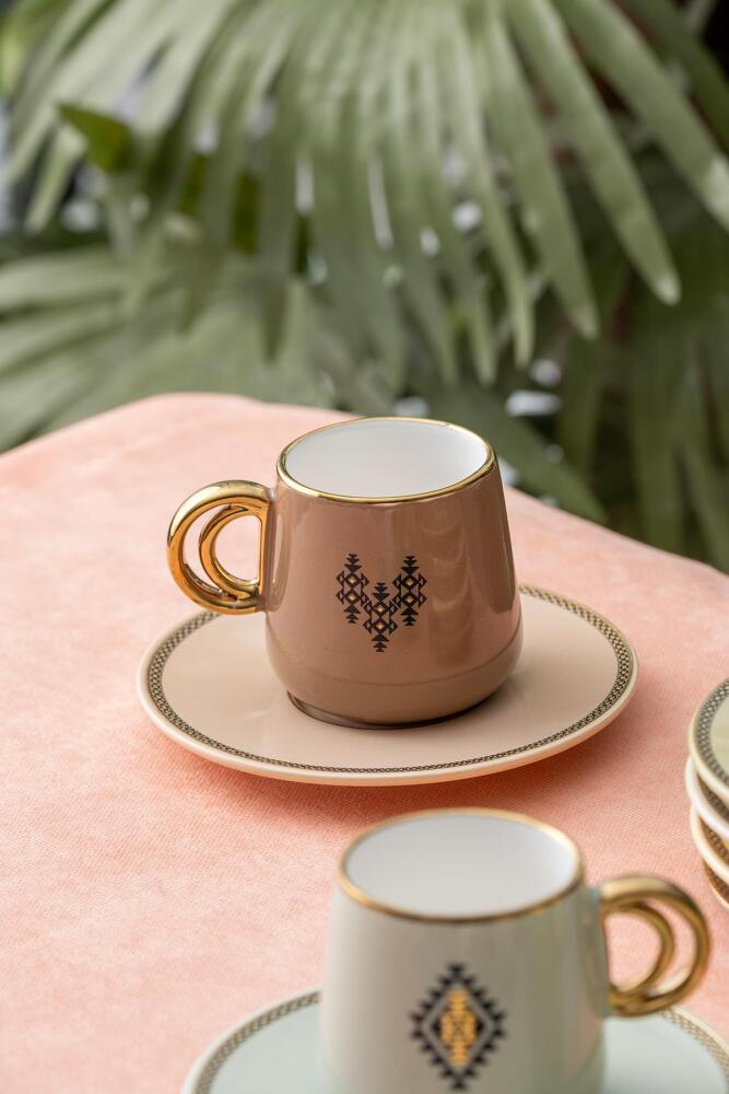 Twist Color Set Of 6 Coffee Cups - 90 Ml - 5
