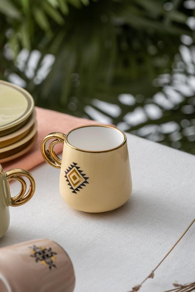 Twist Color Set Of 6 Coffee Cups - 90 Ml - 6