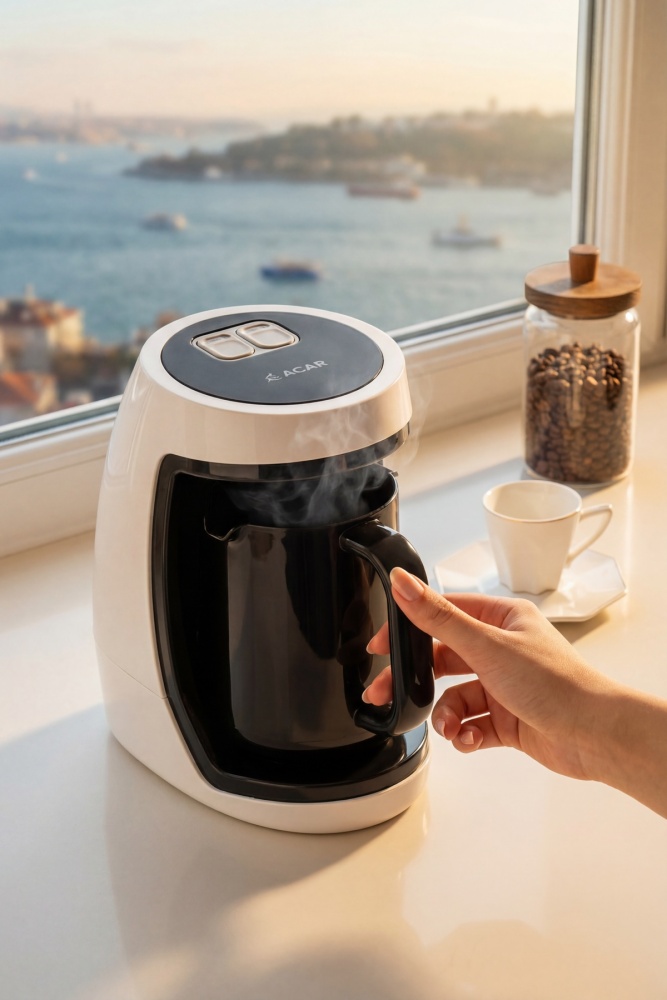 Ultimate Pro Keyifle Türk Kahve Makinası Beyaz - 1