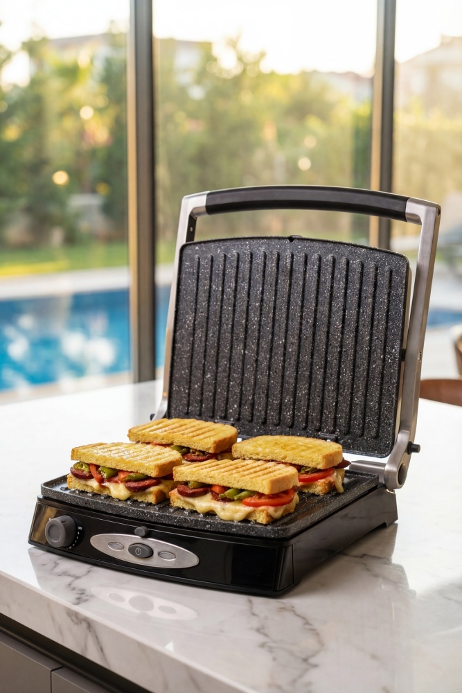 Ultimate Pro Pressio Izgara Ve Tost Makinesi İnox - 2000 W - 2