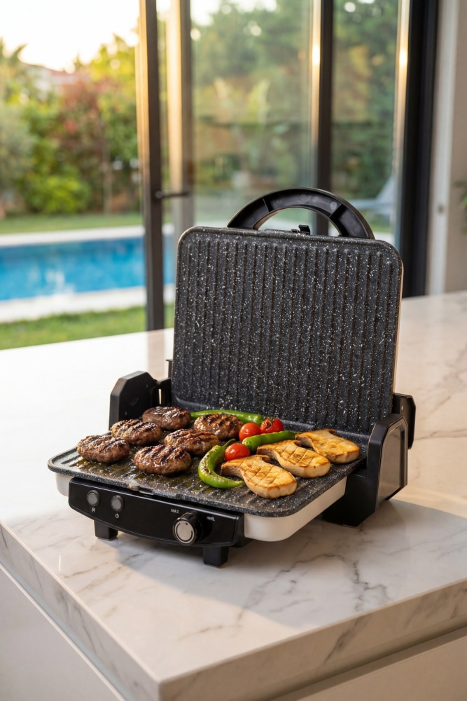 Ultimate Pro Pressio Izgara Ve Tost Makinesi Krem - 1800 W - 1