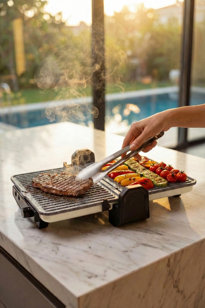 Ultimate Pro Pressio Izgara Ve Tost Makinesi Krem - 1800 W - 5