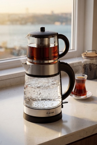 Ultimate Pro Tea Max Cam İnox Çay Makinesi - Acar