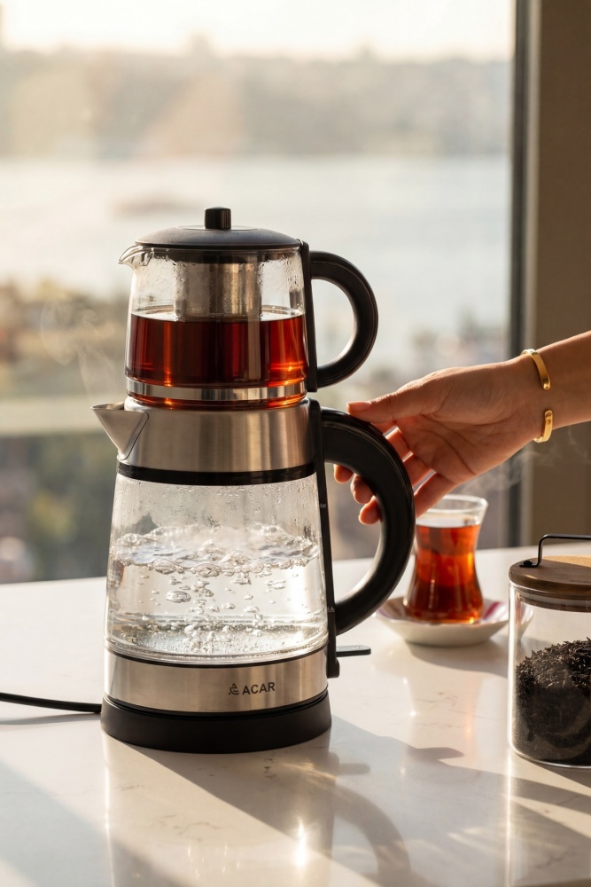 Ultimate Pro Tea Max Cam İnox Çay Makinesi - 3