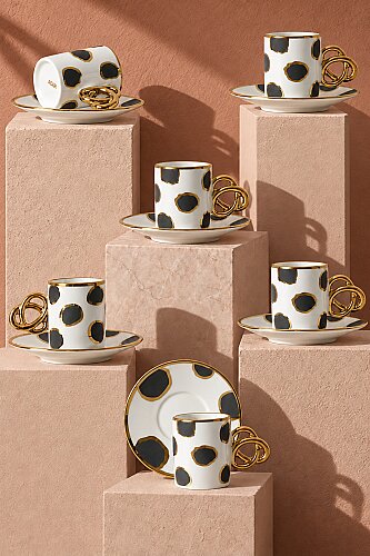 Valencia 6 -Person Coffee Cup Team - 90 Ml
