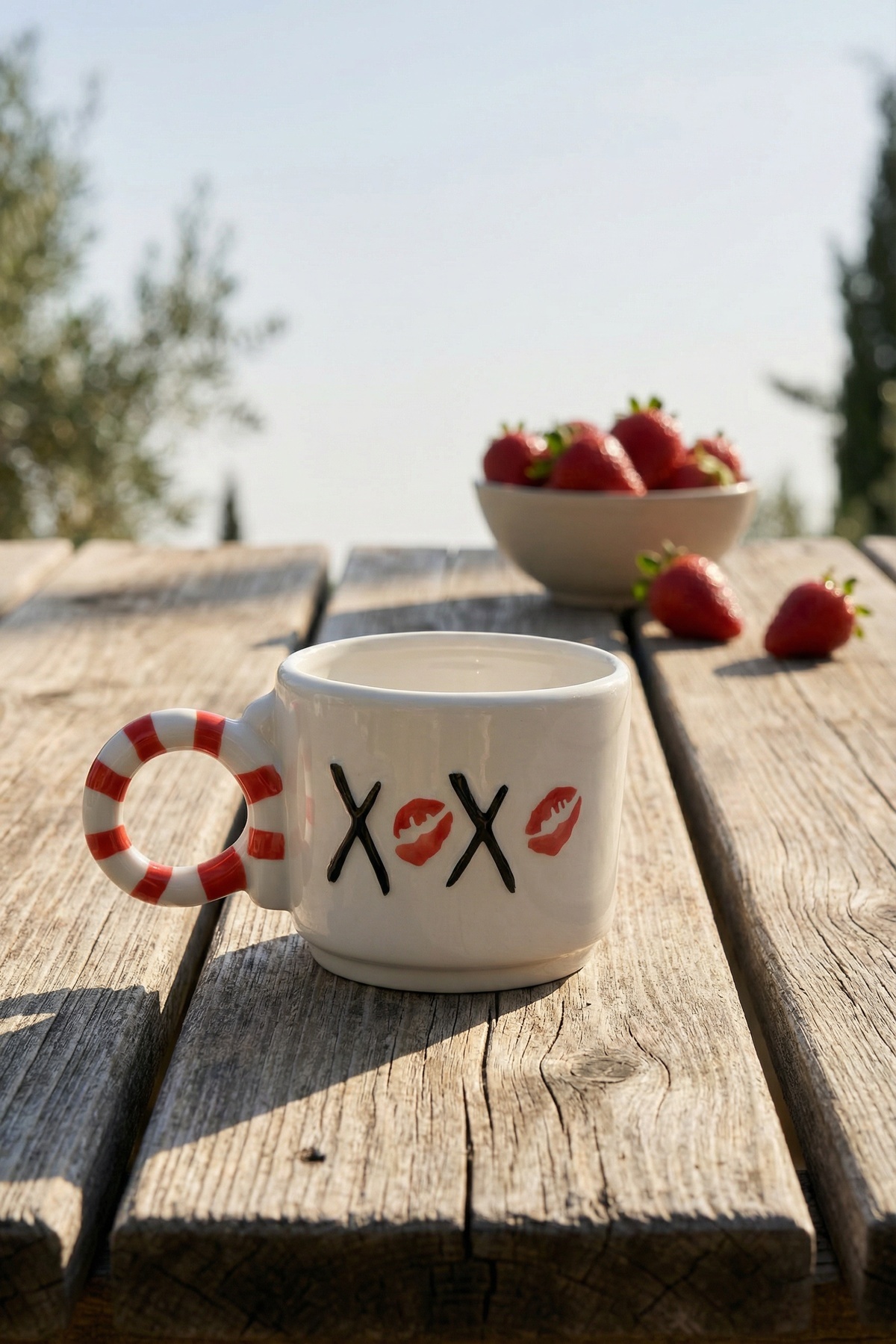 Valentine Kiss Porselen Kupa - 425 ml