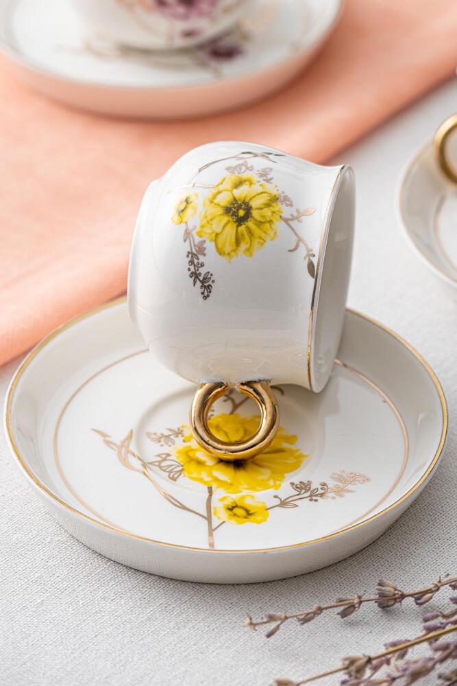 Valerie 2 Kişilik Porselen Kahve Fincanı Takımı - 90 ml - 1