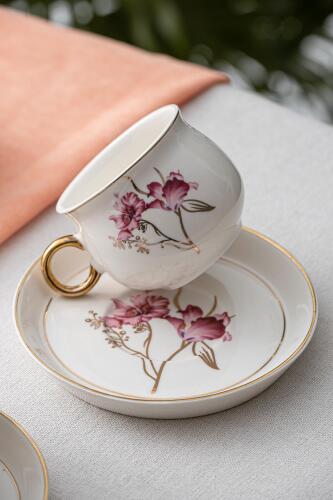 Valerie Porcelain Coffee Cup Set For 2 People - 90 Ml 