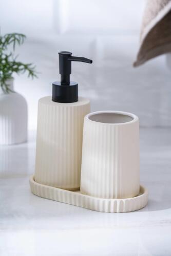 Vega Krem 3 Parça Banyo Seti 