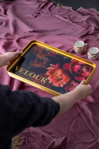 Velour Milla Cam Tepsi - 39 cm - Acar