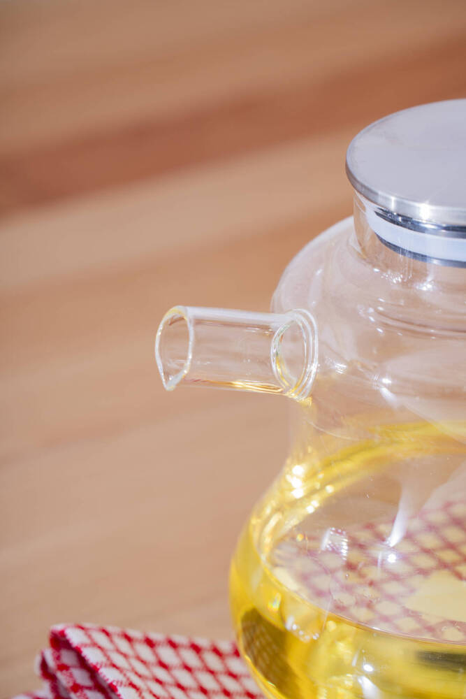 Vera Metal Kapaklı Basık Cam Yağdanlık - 1000 ml - 3