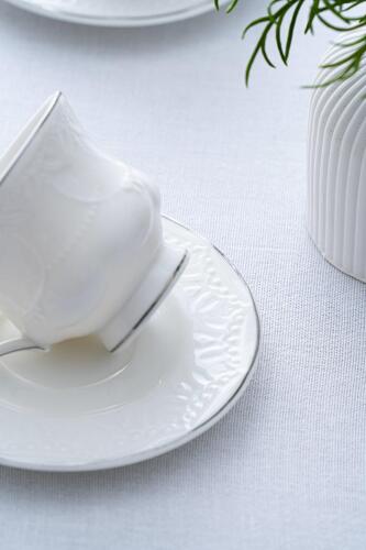 Veronica 6 Kişilik Gümüş Kahve Fincanı Takımı - 90 ml - 4