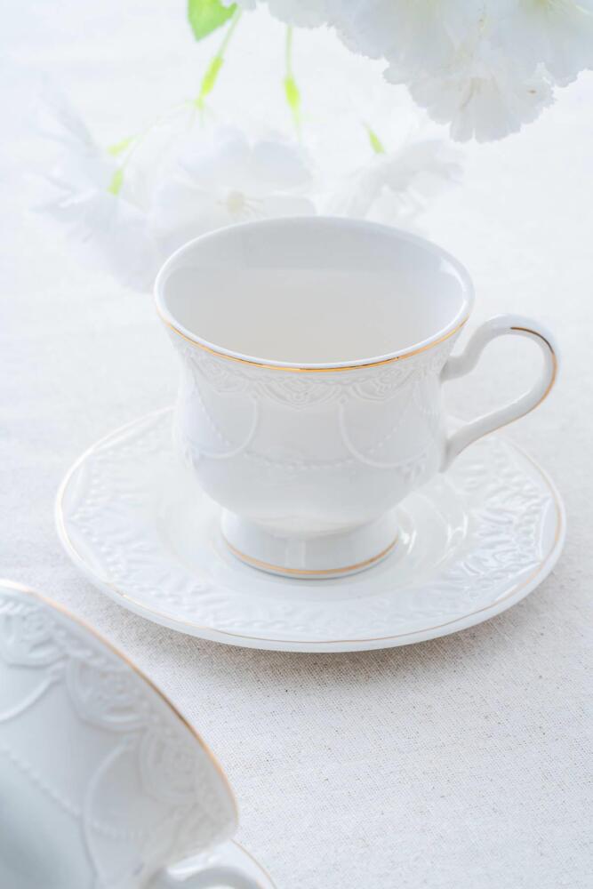 Veronica 6 Kişilik Porselen Çay Fincanı Takımı - 220 ml - 1