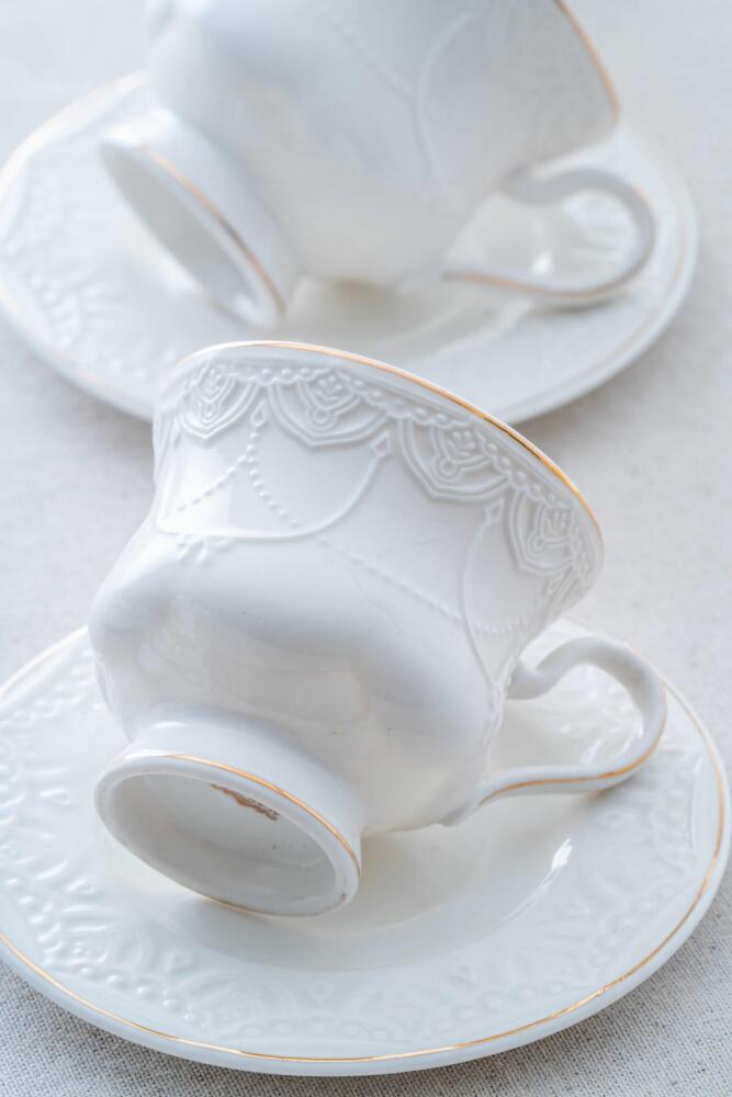 Veronica 6 Kişilik Porselen Çay Fincanı Takımı - 220 ml - 2