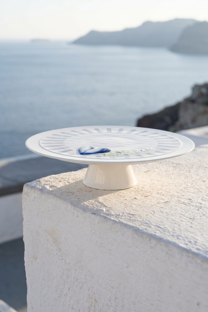 Vetrina Porselen Ayaklı Sunum Standı Gri - 34 cm - 1
