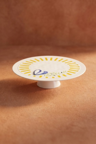 Vetrina Porselen Ayaklı Sunum Standı Sarı - 34 cm - 4