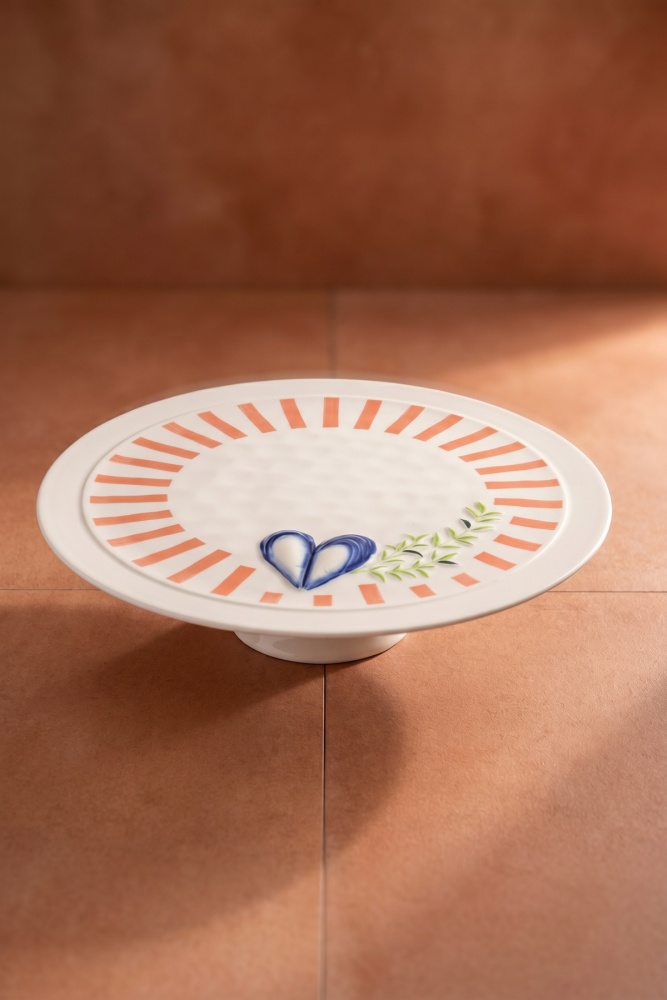 Vetrina Porselen Ayaklı Sunum Standı Turuncu - 34 cm - 3