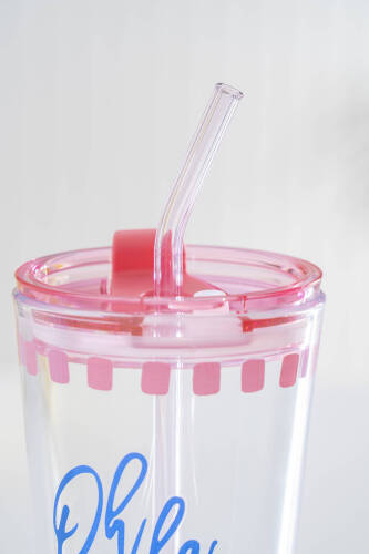 Vicenza Pipetli Cam Bardak Pembe - 400 ml - 3