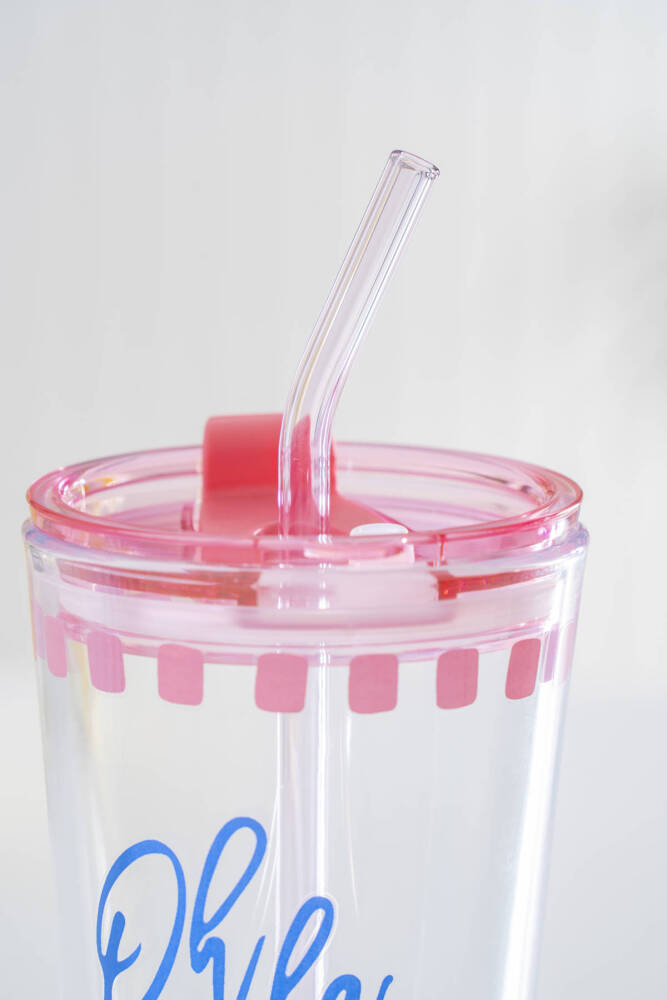Vicenza Pipetli Cam Bardak Pembe - 400 ml - 3