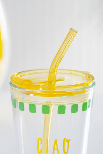 Vicenza Pipetli Cam Bardak Sarı - 400 ml - 3