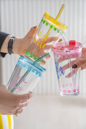 Vicenza Pipetli Cam Bardak Sarı - 400 ml - 4