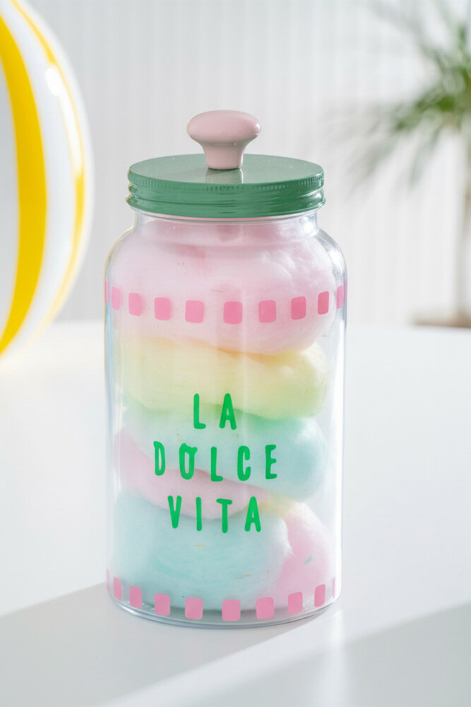 Vicenza Renkli Cam Kavanoz - 1,3 L - 1